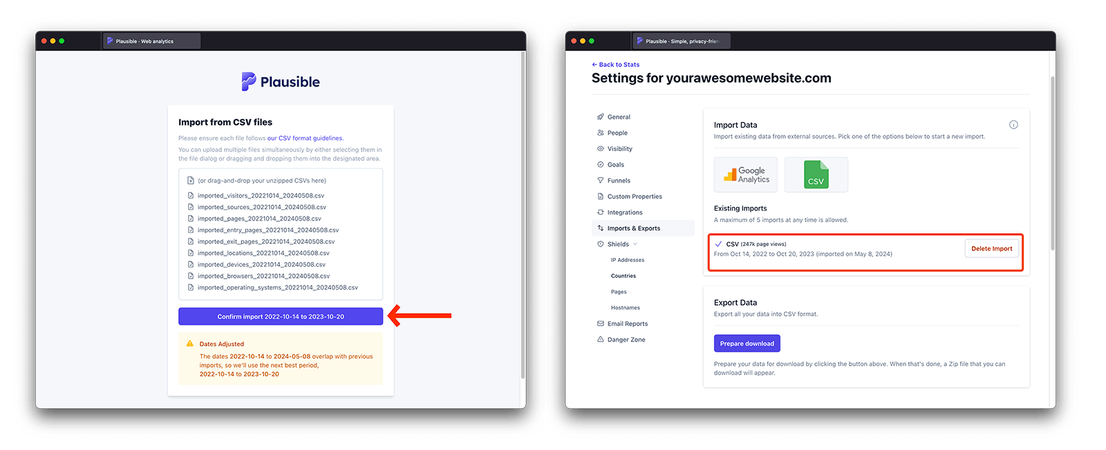 Select CSV and import